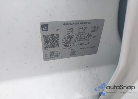 2018 Chevrolet Suburban Lt z USA, uszkodzony, nr VIN 1GNSKHKC4JR113155